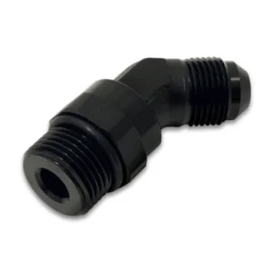 Vibrant -10AN Male to Male -8AN Straight Cut 45 Degree Adapter Fitting - Anodized Black