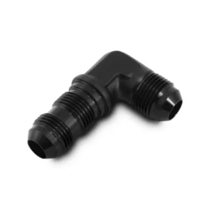 Vibrant -16AN Bulkhead Adapter 90 Deg Elbow Fitting - Anodized Black
