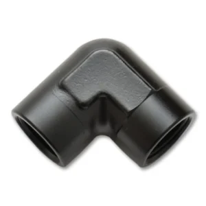 Vibrant 3/8in NPT 90 Degree Female Pipe Coupler Fitting