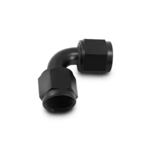 Vibrant -3AN Female 90 Degree Union Adapter ( to ) - Anodized Black Only