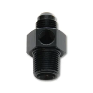 Vibrant -6AN Male to 1/4in NPT Male Union Adapter Fitting w/ 1/8in NPT Port