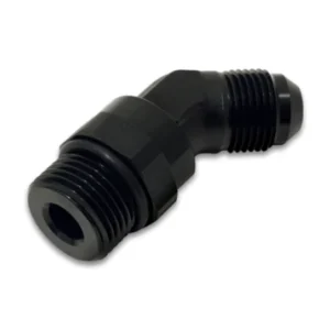 Vibrant -8AN Male to Male -8AN Straight Cut 45 Degree Adapter Fitting - Anodized Black