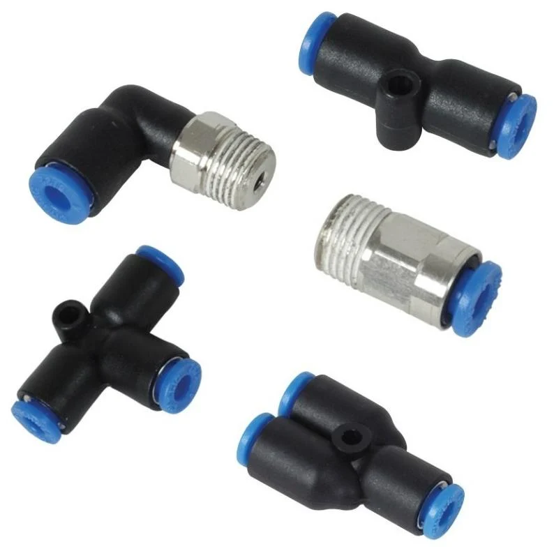 Vibrant Union inTin Pneumatic Vacuum Fitting - use 1/4in (6mm) OD tubing