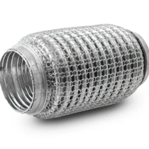 Vibrant SS Flex Coupling w/ Interlock Liner and Mesh Braid 2.25in Inlet/Outlet x 6in long