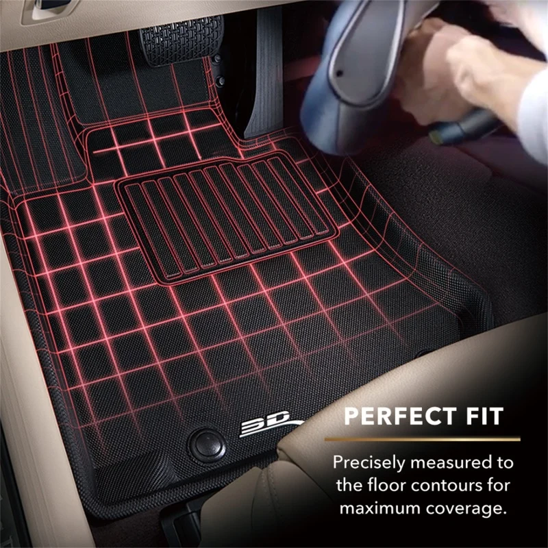 3D MAXpider 18-25 Jeep Wrangler Sport (JL) 2nd Row Floormats - Black