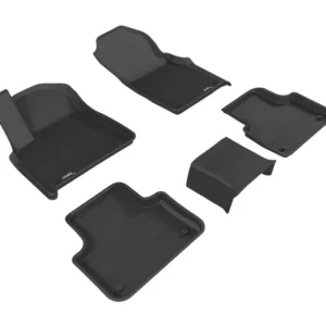 3D MAXpider 2017-2020 Audi Q7/Q8 Kagu 1st 2nd Row Floormats - Black