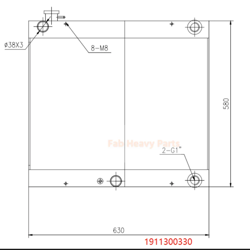 Hydrauliöljyn jäähdytin 1911300330 1911300690 Takeuchi Excavator T175 TB175 TB175C