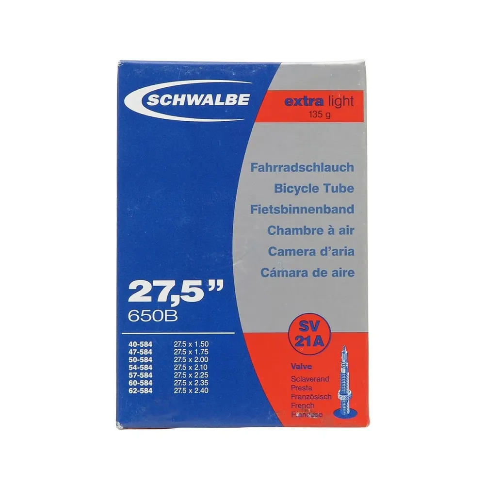SCHWALBE 21A EXTRALIGHT sisäputki 27.5x1.50/2.40 Presta 40 mm
