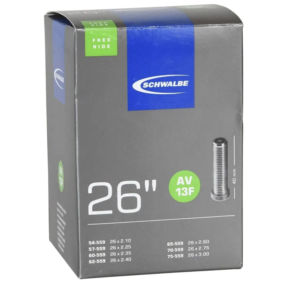 SCHWALBE EXTRA LIGHT AV 13F 26x2.10/3.00 Butyyli Schrader 40 mm sisäputki