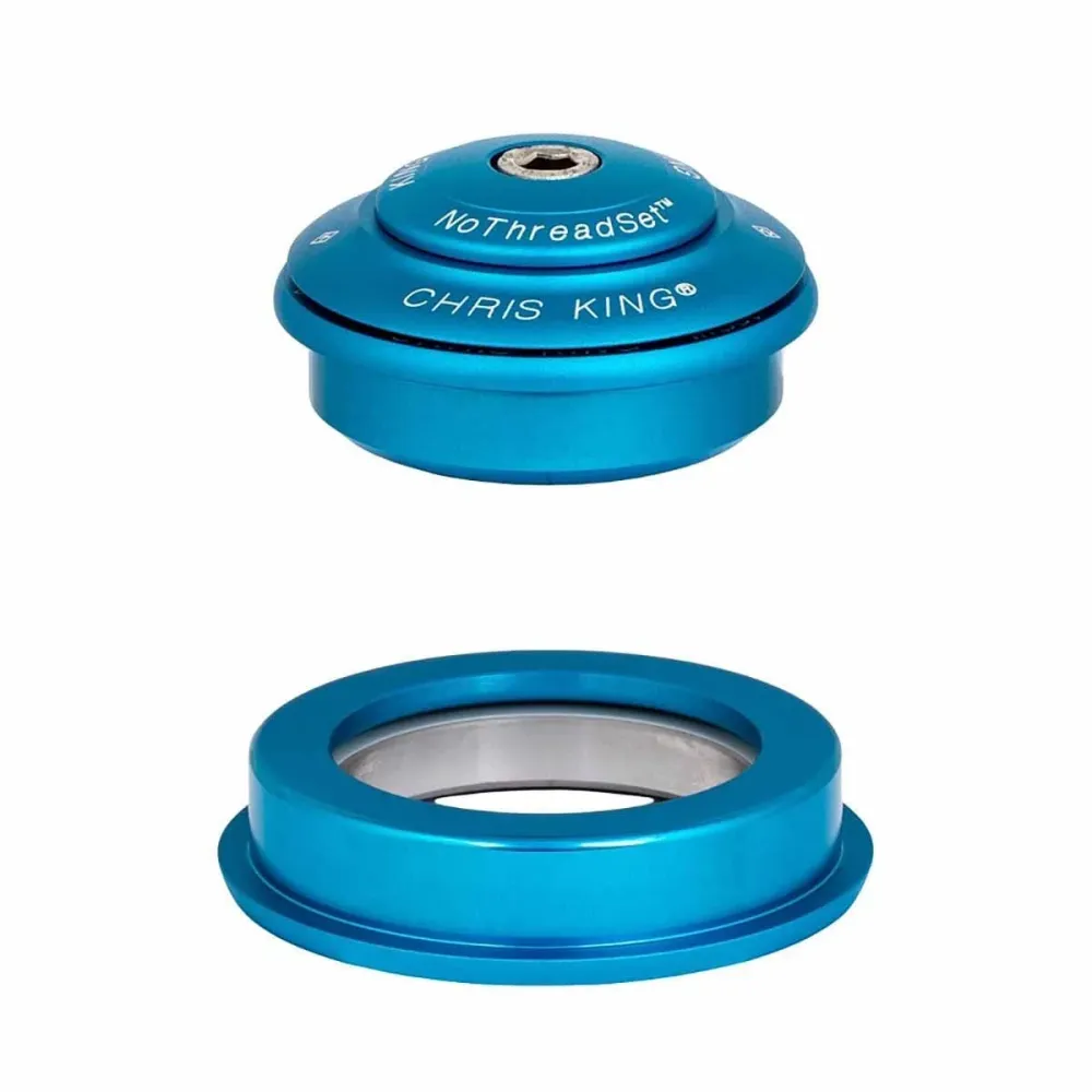 CHRIS KING INSET 2 puoli-integroitu jakopää 1"1/8-1.5" ZS44/ZS56 Turkoosi