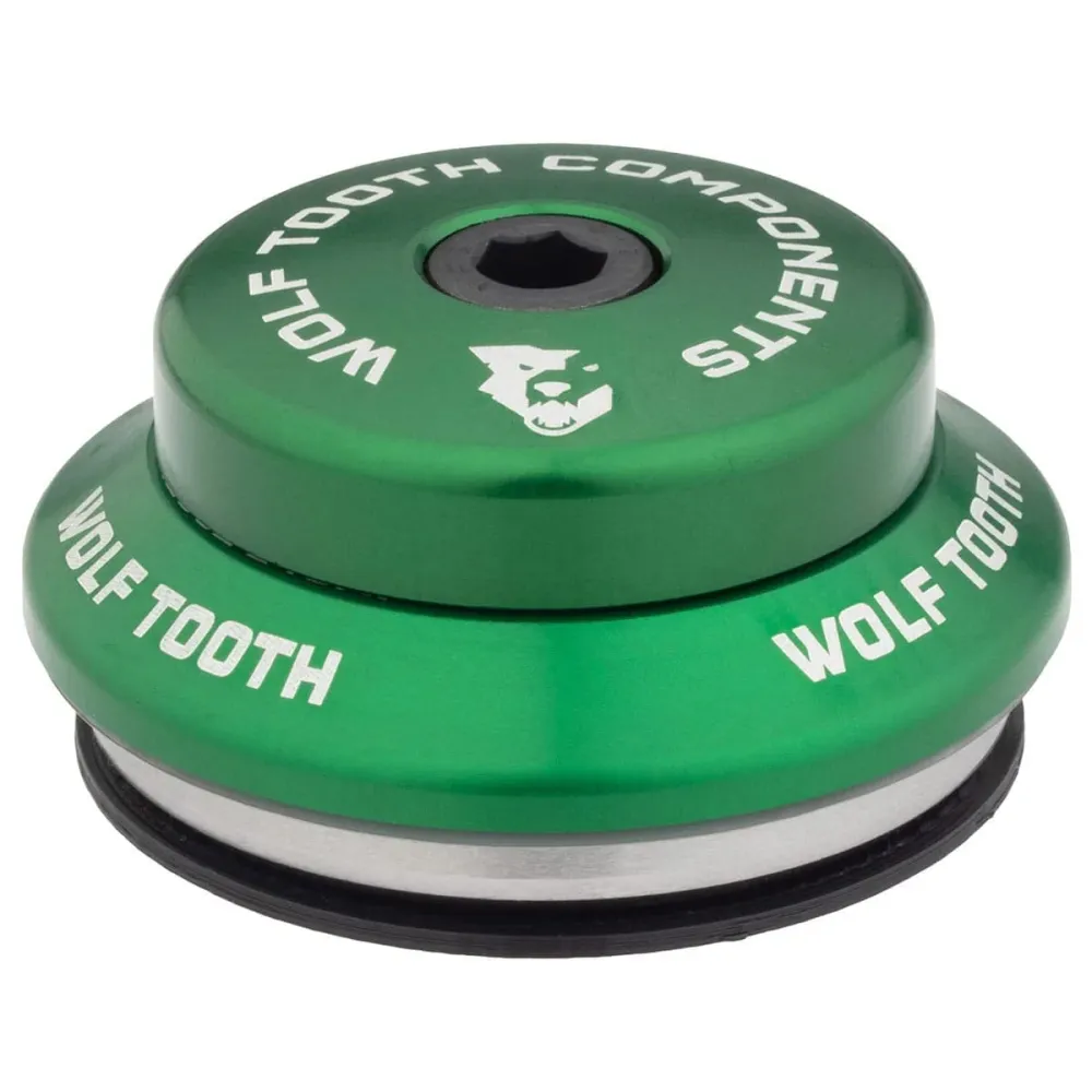 Korkea kuppi WOLF TOOTH PREMIUM integroituun kuulokemikrofoniin 1"1/8 IS42 Stack 7mm Vihreä