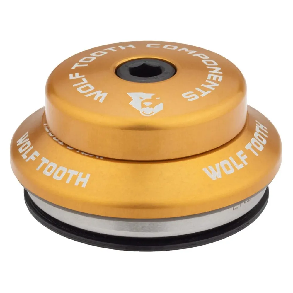Korkea kuppi WOLF TOOTH PREMIUM integroituun kuulokemikrofoniin 1"1/8 IS42 Stack 7mm Kultainen