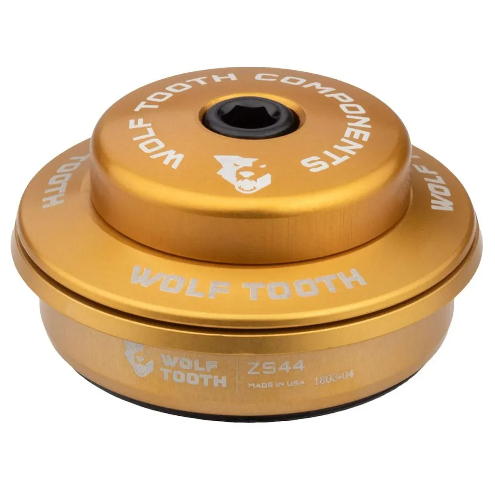 Korkea kuppi Wolf Tooth PREMIUM puoli-integroidulle kuulokkeelle 1"1/8 ZS44 Stack 6 mm Kultainen