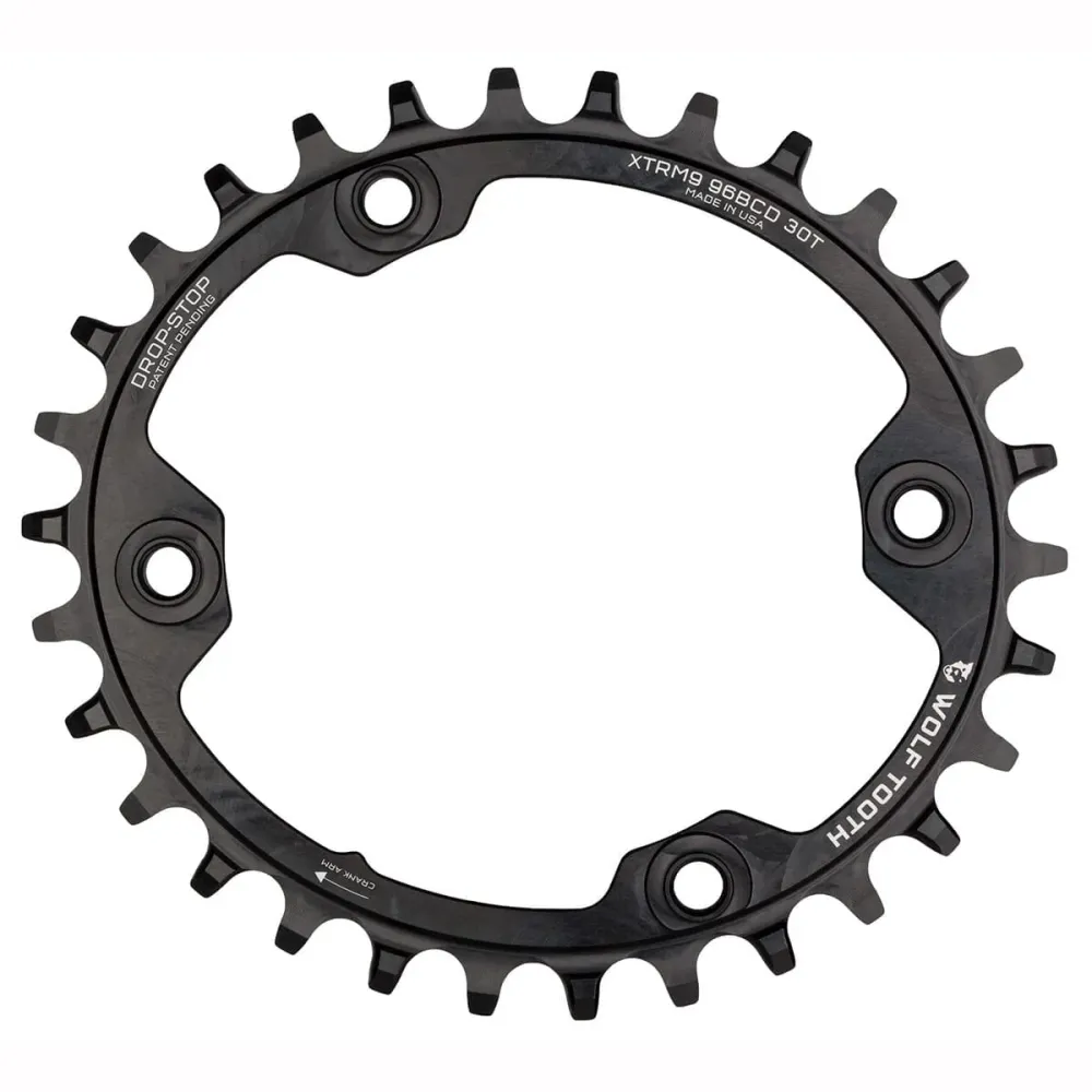 WOLF TOOTH ELLIPTICAL 96 BCD 11V Shimano XTR M9000/9020 4 reikäinen 96mm musta mono soikea ketjupyörä