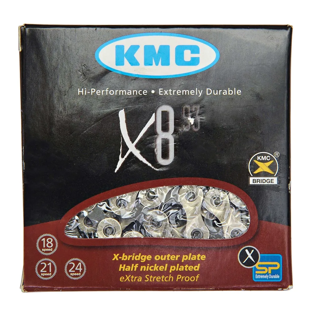 KMC X8 6/7/8V ketju hopea/harmaa