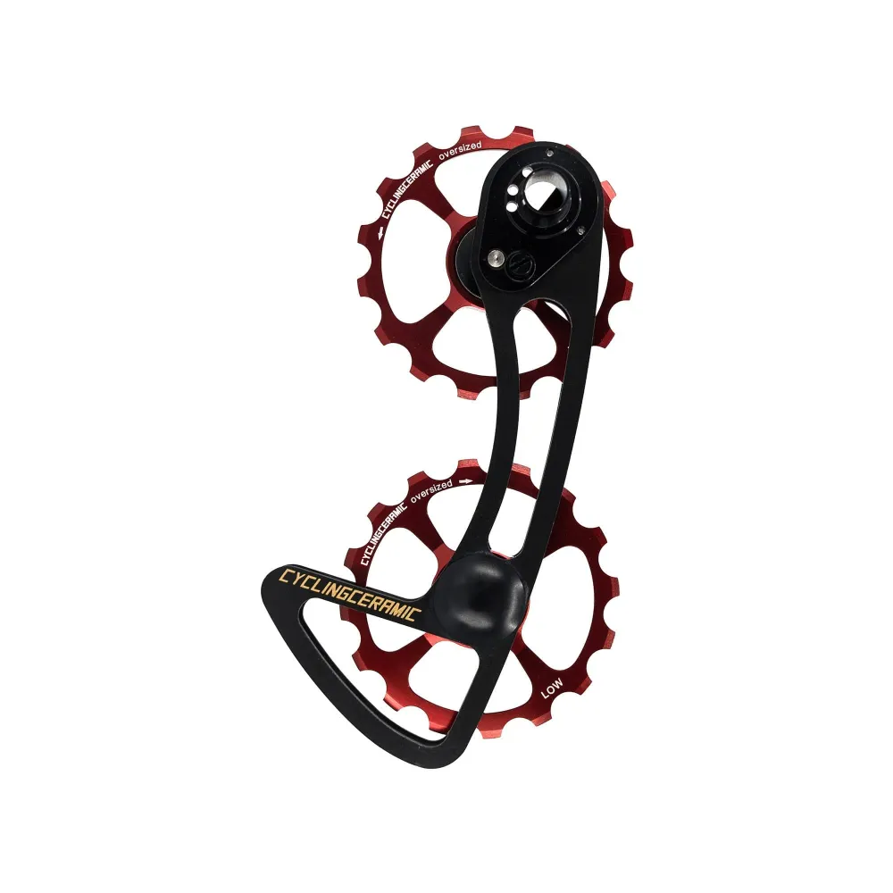 10/11V CYCLINGCERAMIC 16/16 Shimano punainen takavaihtajan häkki