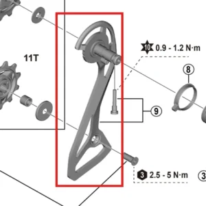 SHIMANO RD-R7100 Ulkoinen takavaihtajan häkki ja ruuvi