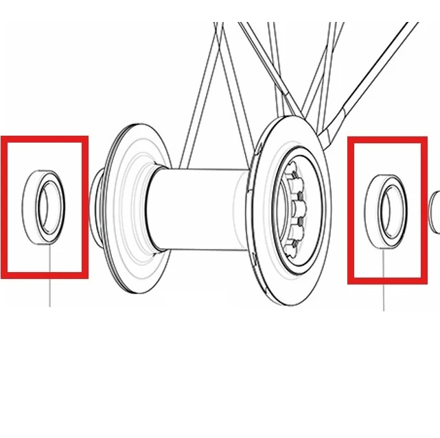 Pakkaus 2 MAVIC-navan laakerit 17x26x5mm (6803)
