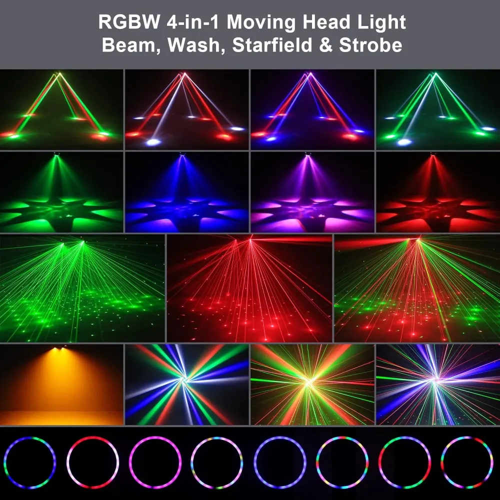 120W lavavalo 4--1 RGBW moving head -efekti, laservalo, heijastin, juhlavalaisin kaukosäätimellä Discoon, DJ:lle, baariin,...