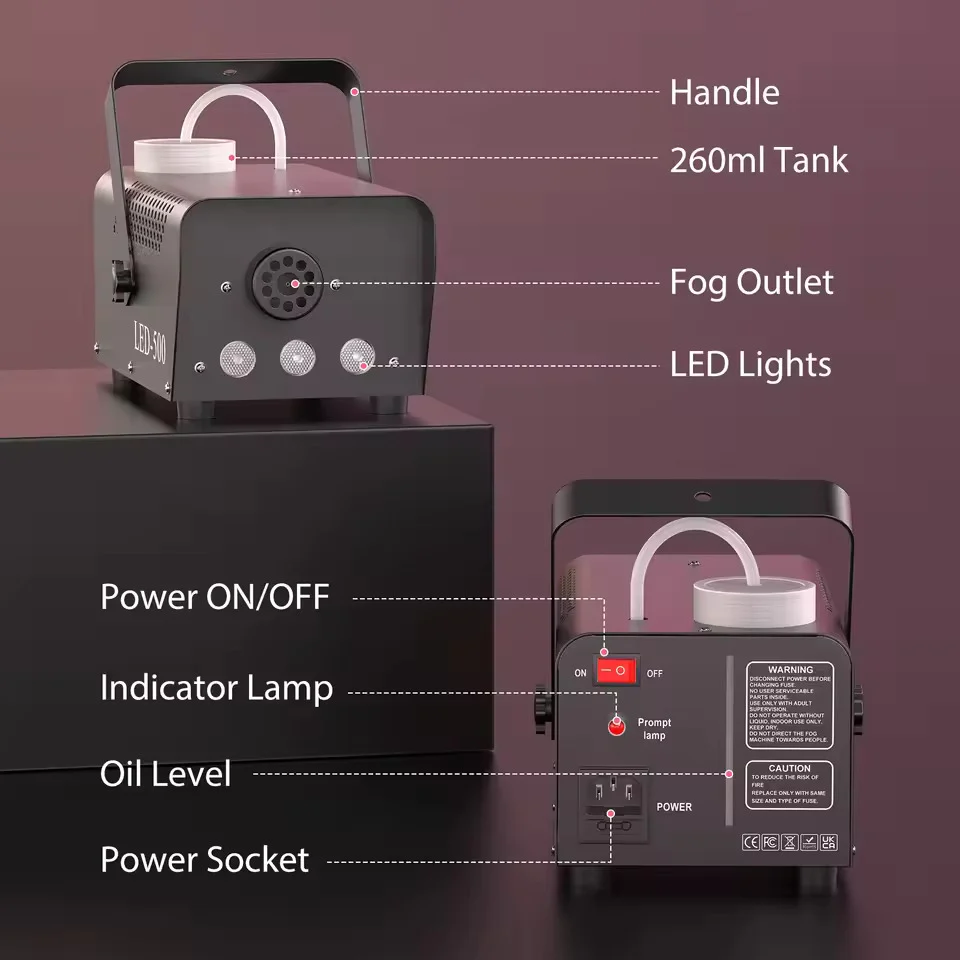 500W-savukone, RGB-kolmitävä-LED-sekoitussumusuihku, kaukosäätimellä, sopii DJ:ille, diskoihin, juhliin, Halloweeniin, häi...