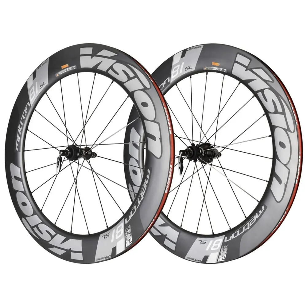 Pari VISION METRON 81 SL DISC Tubeless Ready -vanteita (keskuslukko)