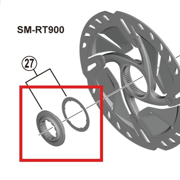 SHIMANO sisäinen Center Lock-mutteri SM-RT900