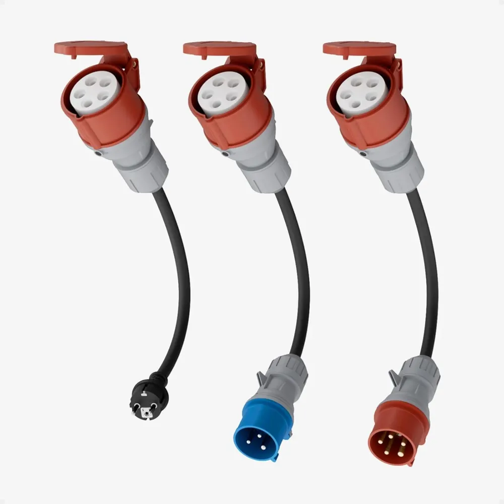 NOEIFEVO EV-latauslaiteadapterisarja 22KW kannettavalle seinälle/EV-latauslaitteelle/latausasemalle CEE punainen 16A / CEE...