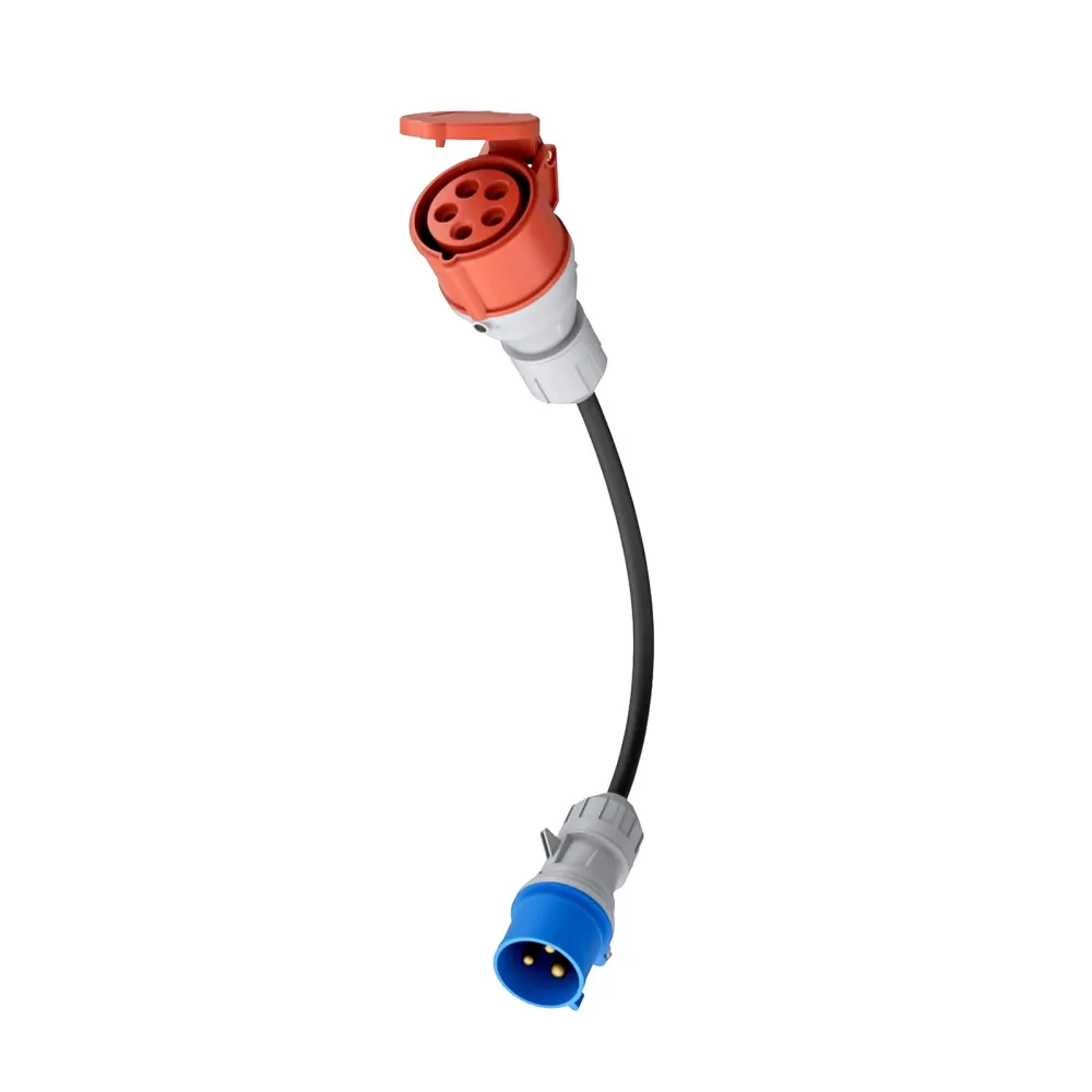 CEE 16A 3-vaihepistorasia CEE sininen 16A 1-vaihepistokeadapteri, EV-latausadapteri 11KW EV-laturille