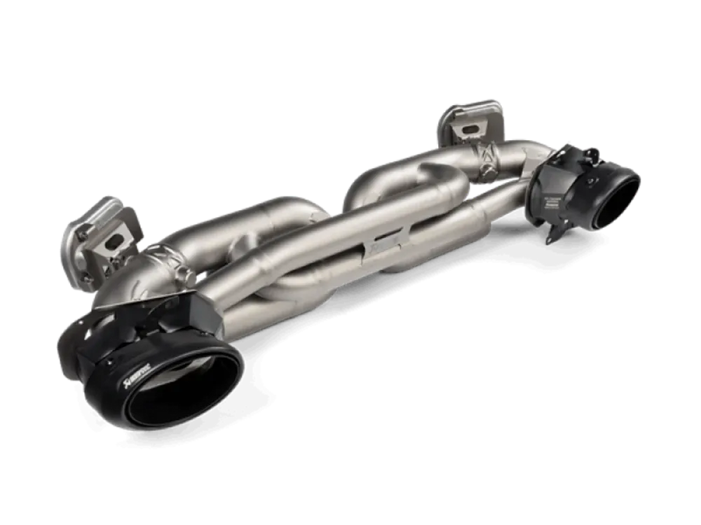 Akrapovic 20-21 Porsche 911 Turbo/Turbo S (992) Slip-On Race Line (Titanium) w/Black Titanium Tips