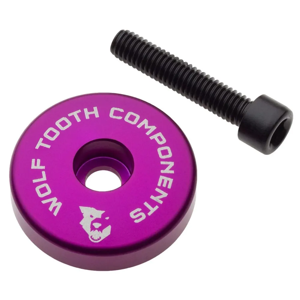 WOLF TOOTH varren korkki integroidulla 5mm välikappaleella 1"1/8 violetti