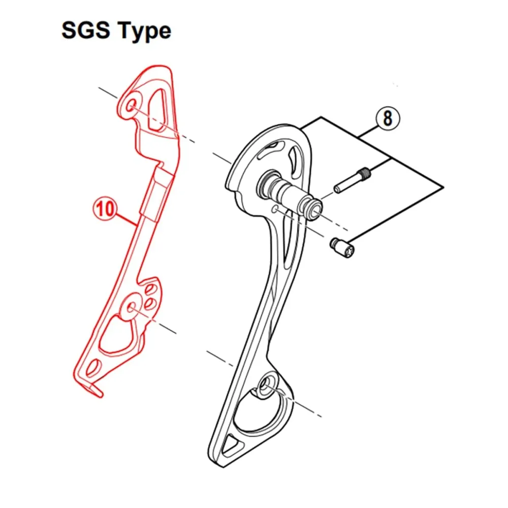 SHIMANO XT RD-M786-SGS Pitkä sisäinen takavaihtajan häkki