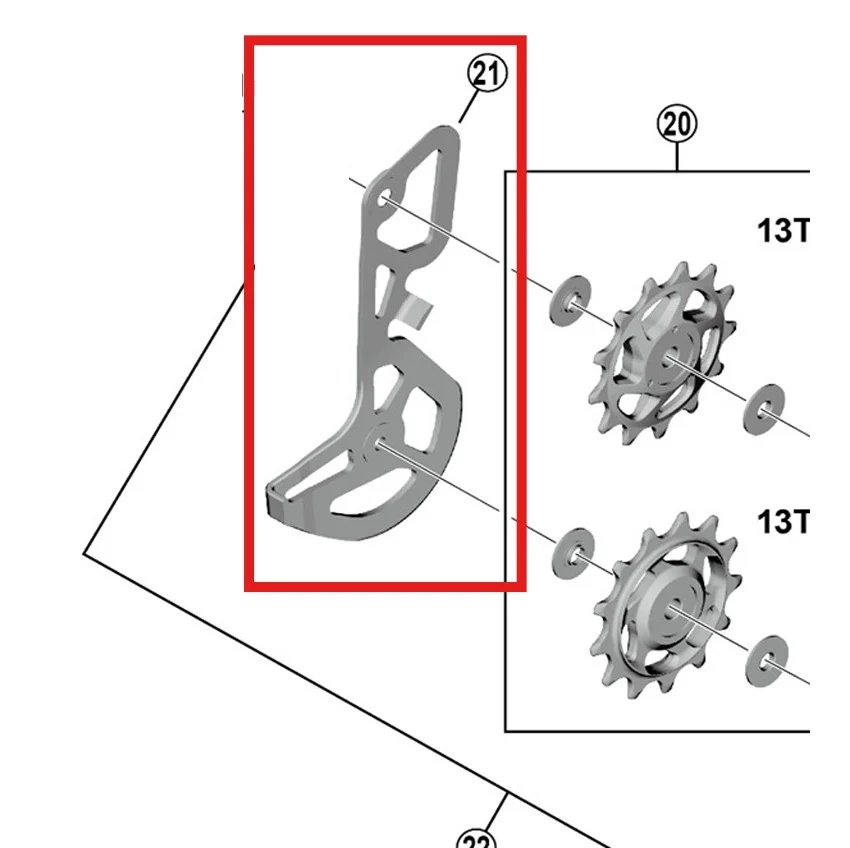 SHIMANO GS RD-M8100/RX822 sisäinen takavaihtajan häkki