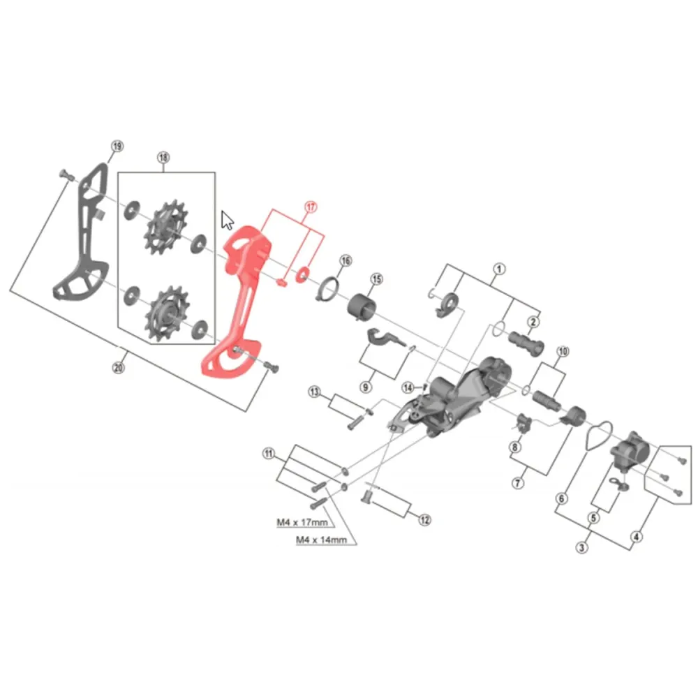 SHIMANO XTR M9120 SGS 12V Ulkoinen pitkä takavaihtajan häkki
