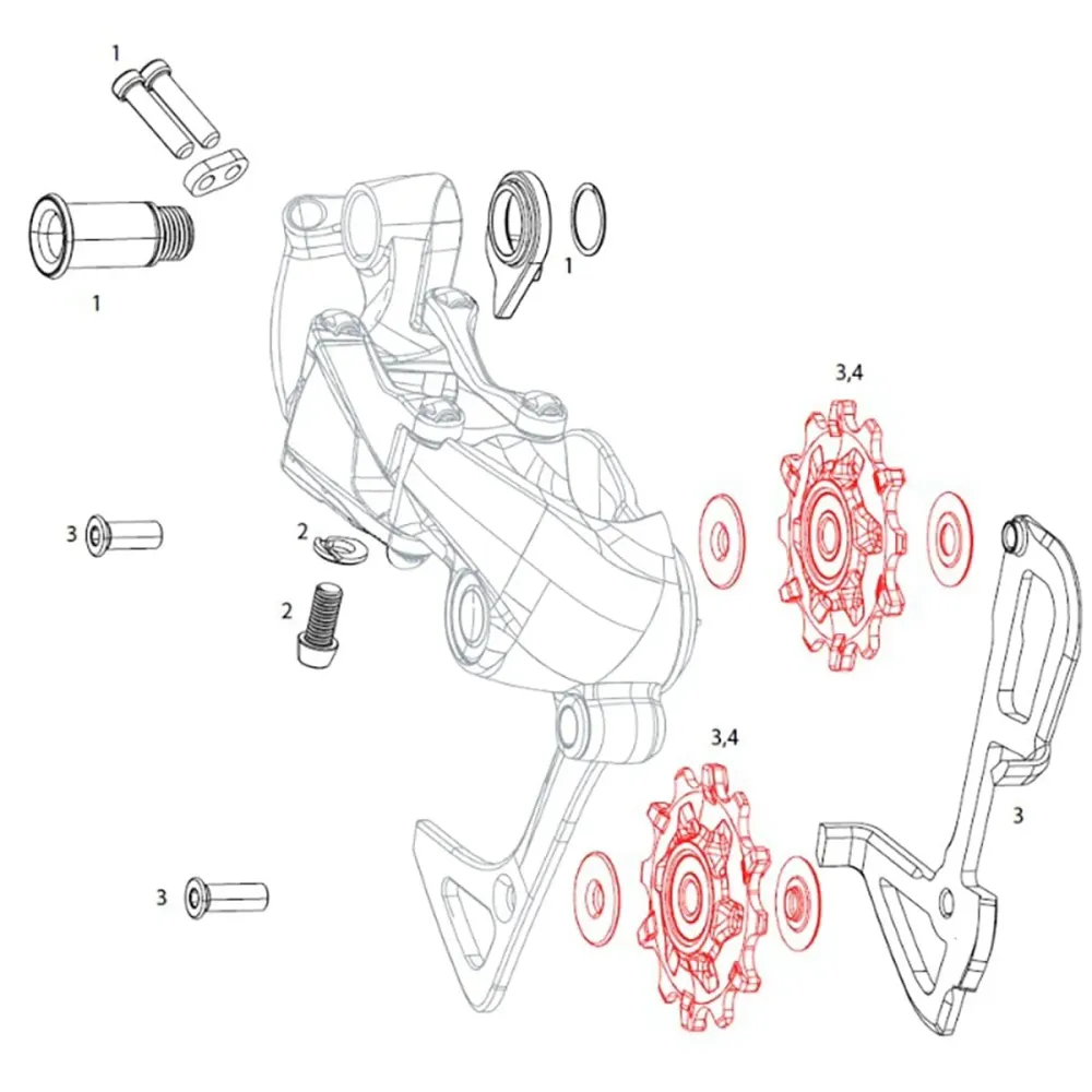 SRAM GX DH 7v takavaihteen hihnapyörät #11.7518.070.000
