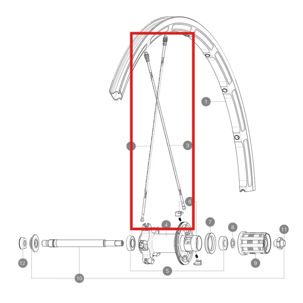 10 kpl MAVIC KSYRIUM SLS 298.5mm takapyöränpyörät M7/7 nipat