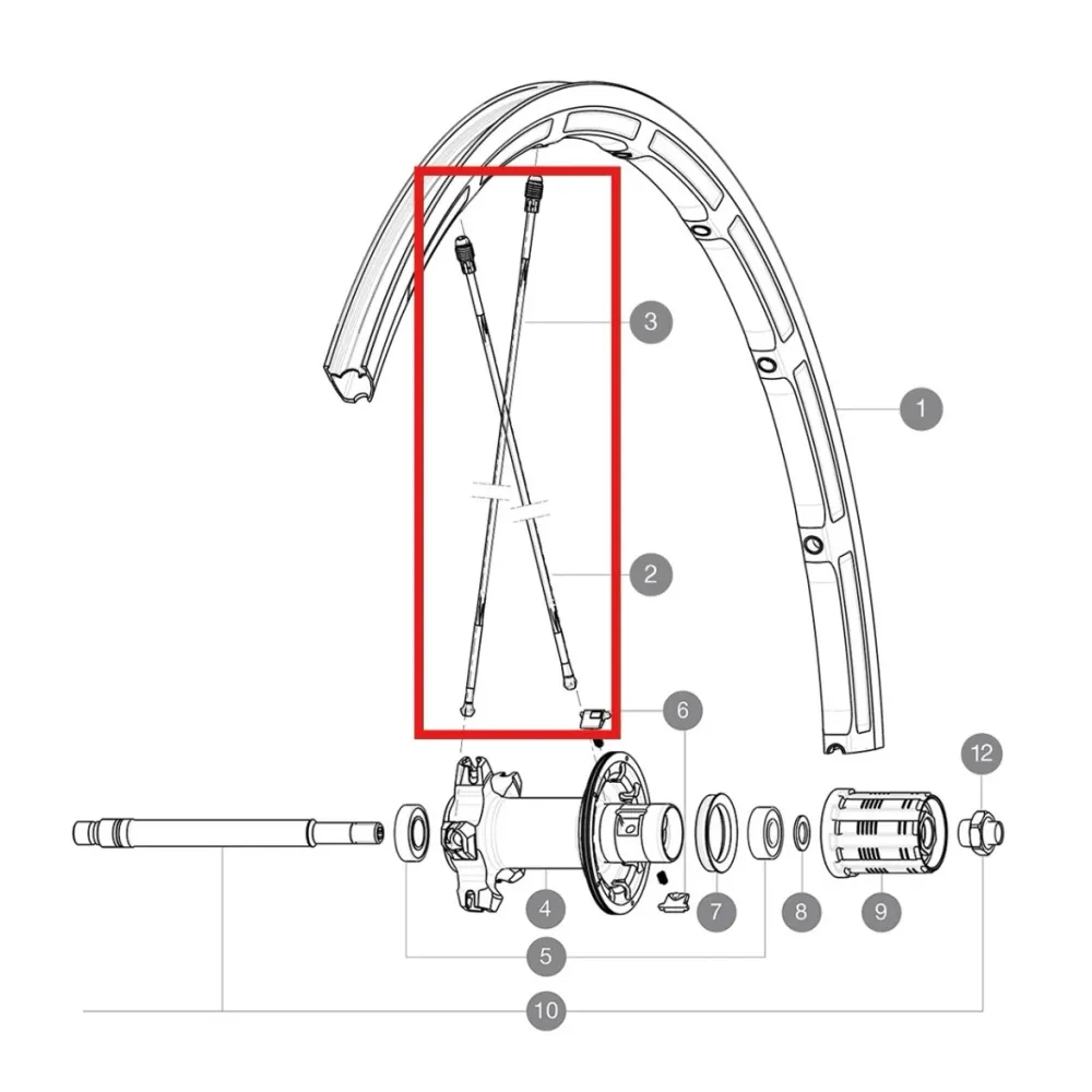 Pakkaus 10 MAVIC KSYRIUM PRO 275mm Ar Spokes M7/7 Nippelit