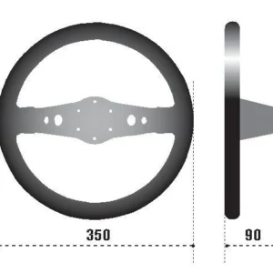 Sparco Steering Wheel 215 Suede Black