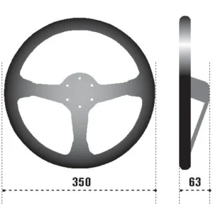 Sparco Steering Wheel 345 Leather Black