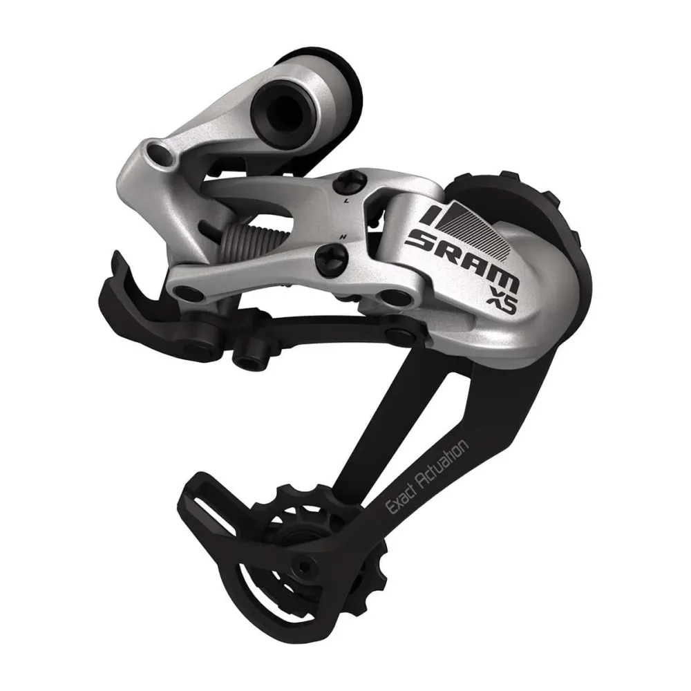 SRAM X5 9-vaihteinen takavaihde pitkä häkki hopea