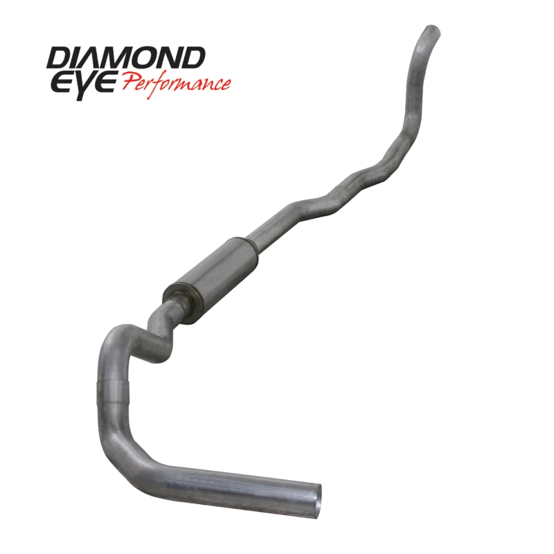 Diamond Eye KIT 4in Turbo Back SGL AL: 4-WHEEL DRIVE ONLY 89-93 DODGE CUMMINS 5.9L