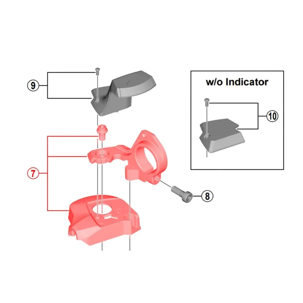 Nopeudensäätimen suojus SHIMANO SLX M7000 11V Indikaattori Oikea Oikea