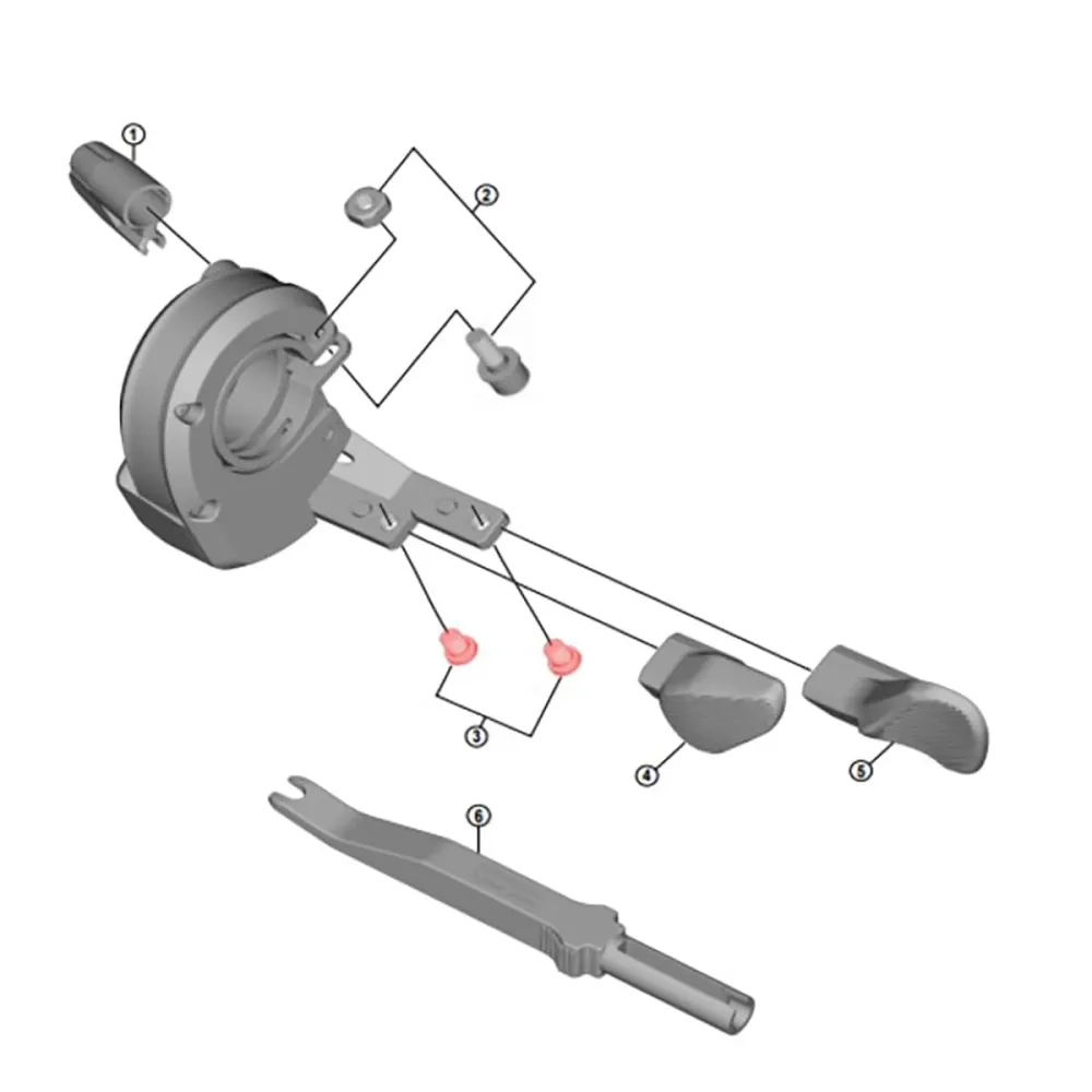 Pakkaus 2 ruuvia SHIMANO XT/XTR Di2 -vaihteen nuppeihin #Y01W98010