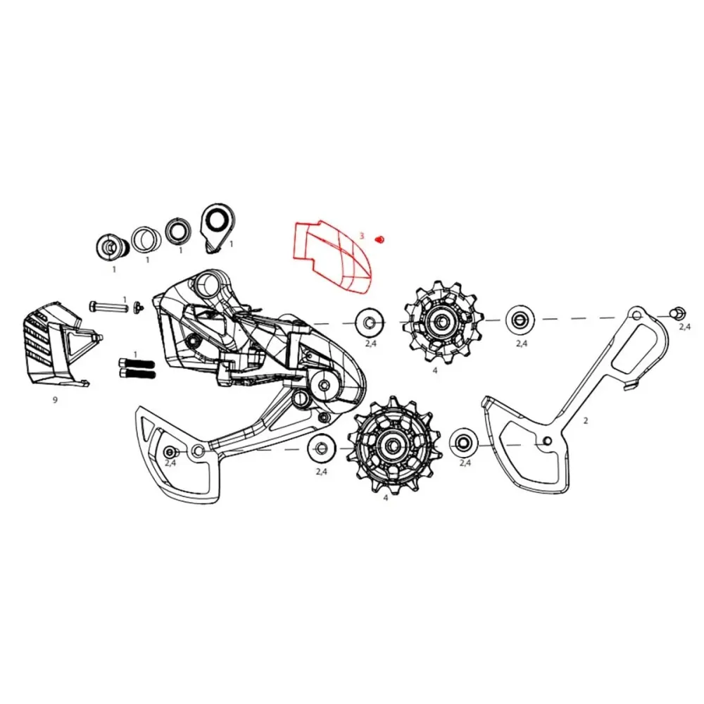 Saranasuojus SRAM GX Eagle AXS takavaihtajaan #11.7518.097.002