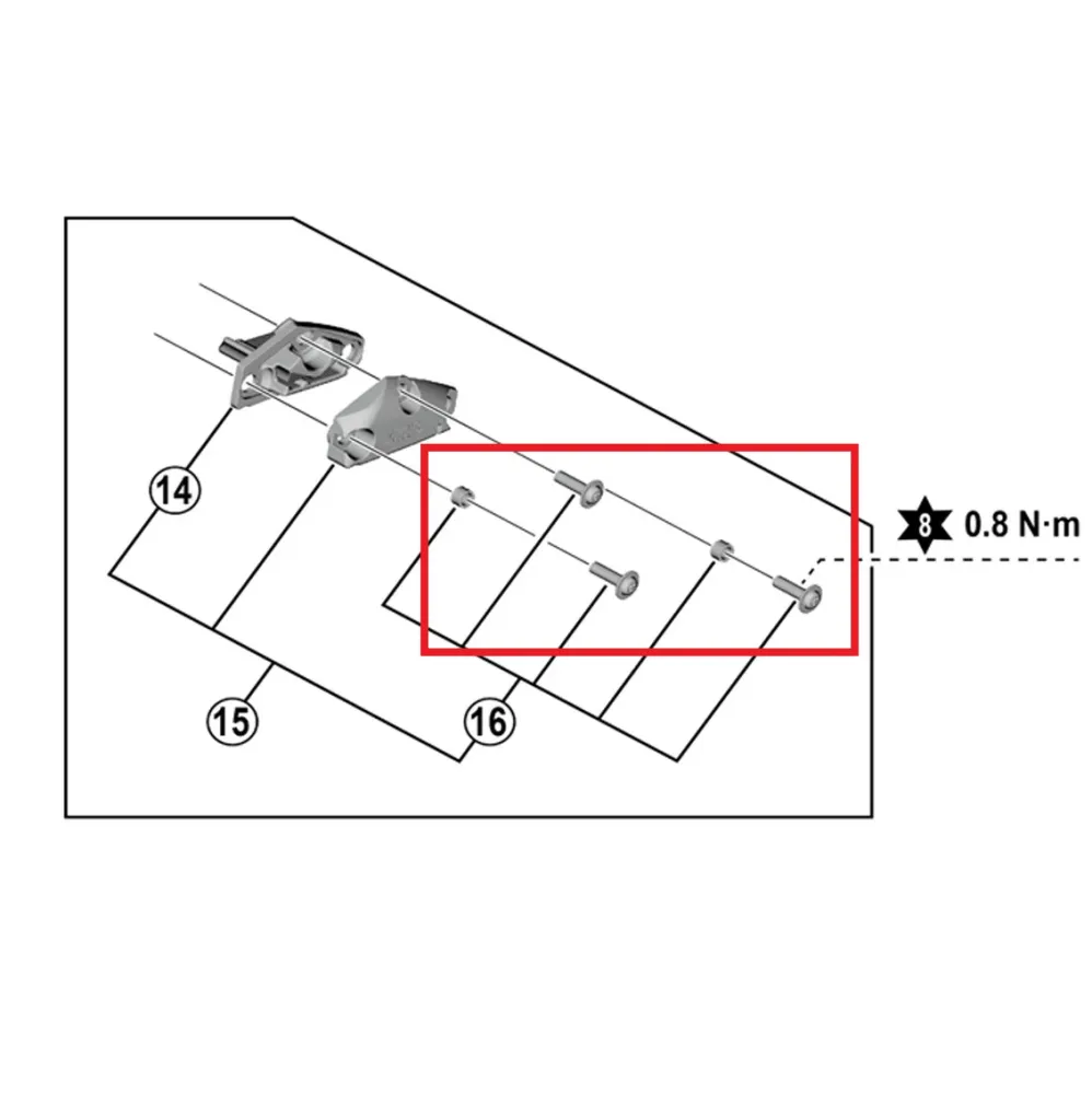 SHIMANO-kannen ruuvisarja ST-R9120-vipuille