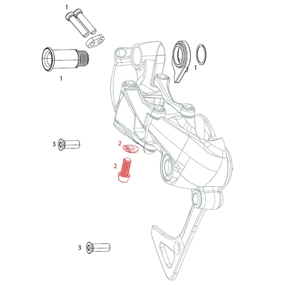 SRAM GX 1x11V takavaijerin vaijeriruuvi #11.7518.057.000