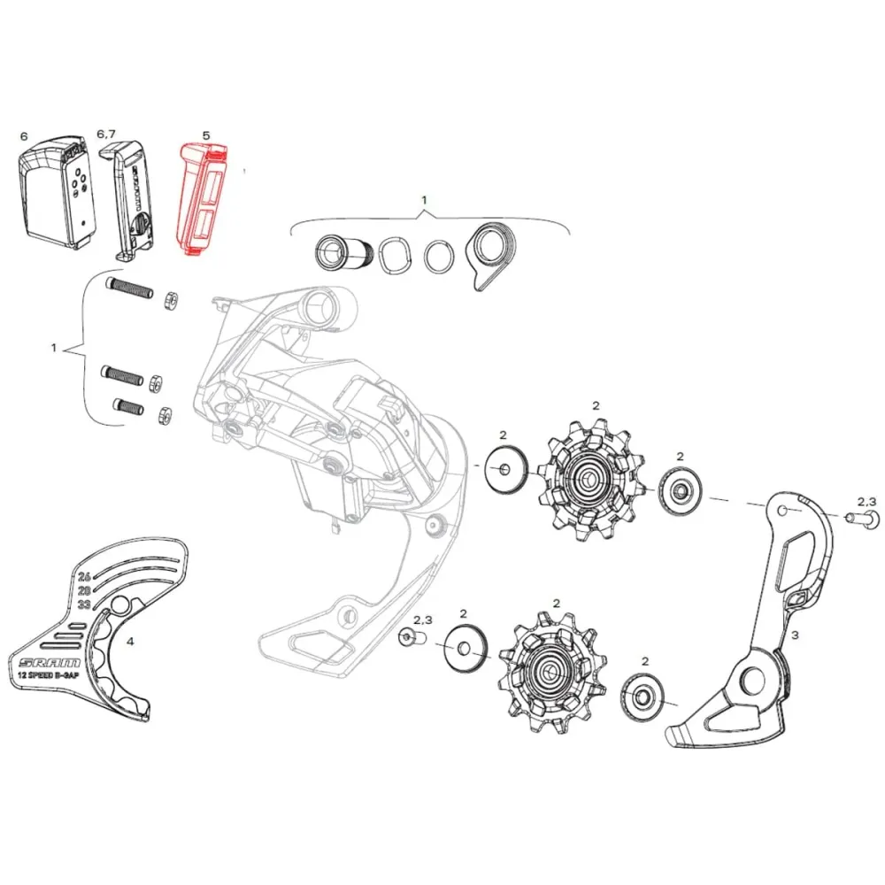 SRAM ETAP- ja AXS-vaihteiden akkukansi #11.7618.008.000