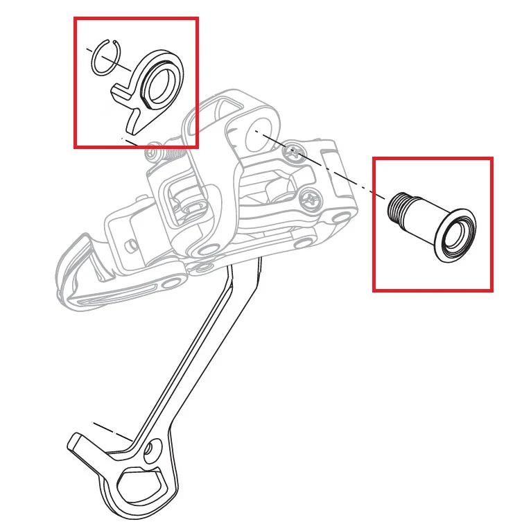 SRAM X7/X9/DUAL DRIVE 3x9V -vaihteen kiinnitysruuvisarja 2004-2006