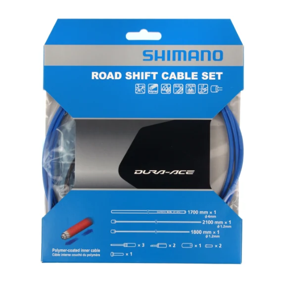 SHIMANO DURA-ACE 9000 Polymeerinen sininen vaijeri- ja letkusarja SHIMANO DURA-ACE 9000 Polymeerinen sininen vaijeri- ja l...