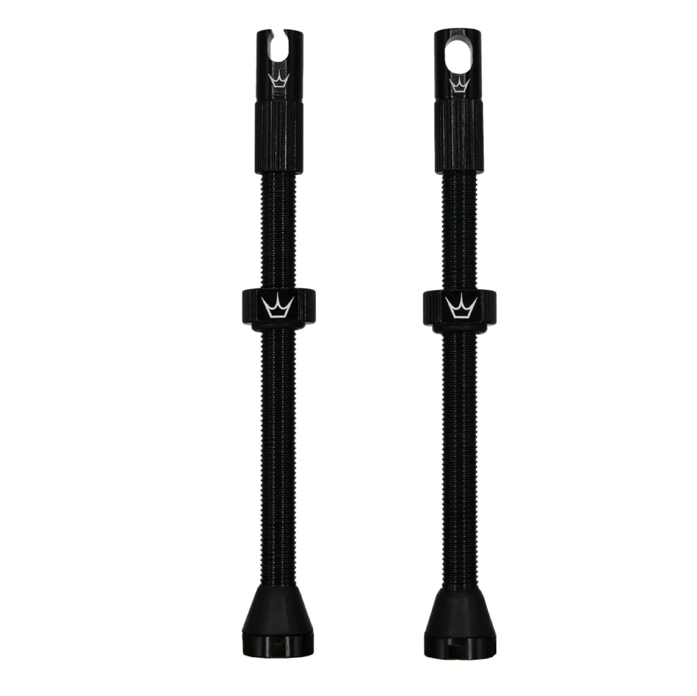 PEATY'S x Chris King MK2 Presta 80 mm Tubeless venttiilit (x2) Musta