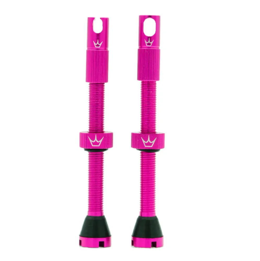 PEATY'S x Chris King MK2 Presta 80 mm Tubeless-venttiilit (x2) Vaaleanpunainen (x2)